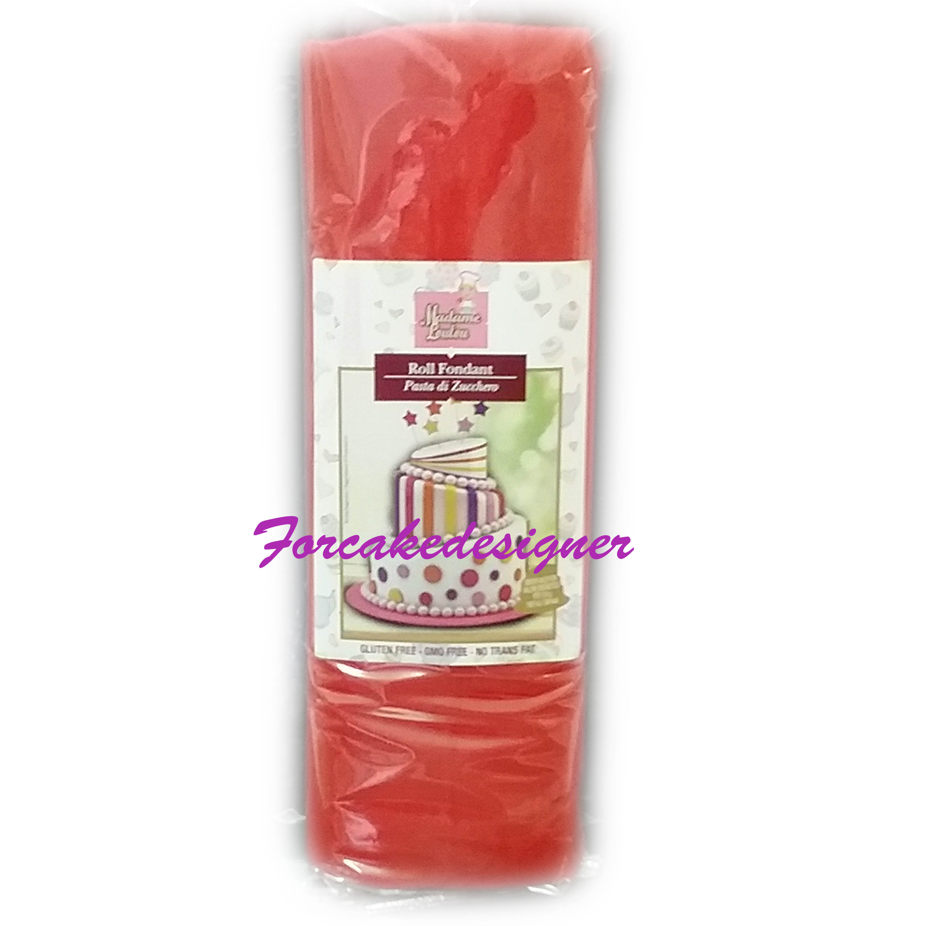  Foto: MADAME LOULOU Pasta di zucchero Rossa 1 Kg da copertura
