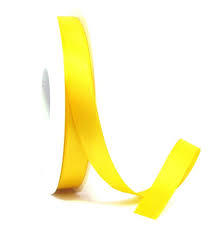  Foto: Nastro doppio raso giallo h.1,5 cm