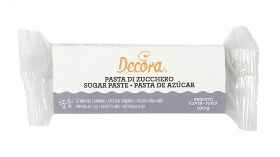 Foto: Decora - Pasta di zucchero argento 100 gr.