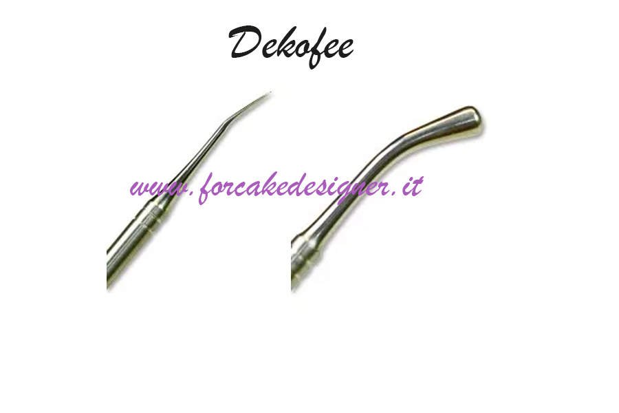  Foto: Dekofee - Strumento in acciaio inossidabile n. 1: strumento piatto angolato / in osso