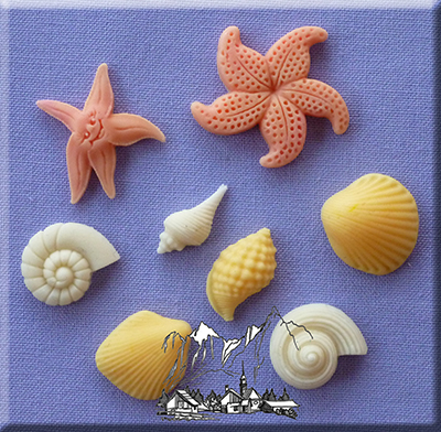  Foto: Stampo silicone Shells and Starfish am0035