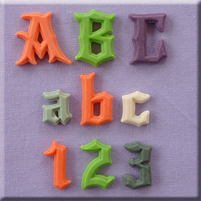  Foto: Alphabet moulds - stampo in silicone gotic font full set AM0224