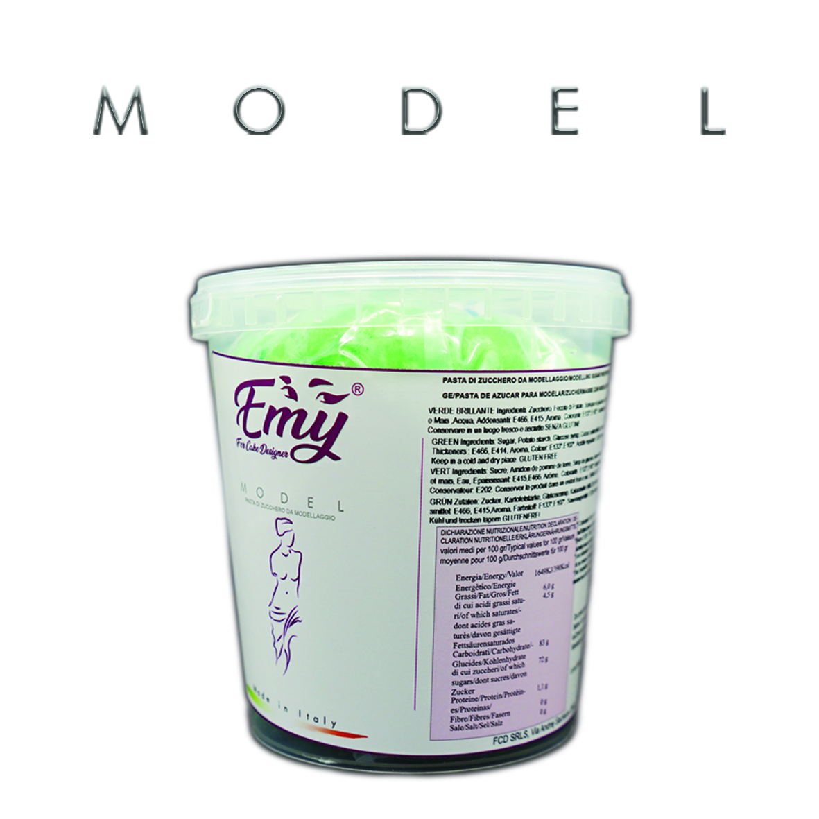  Foto: For Cake Designer - Emy model verde brillante 1 kg