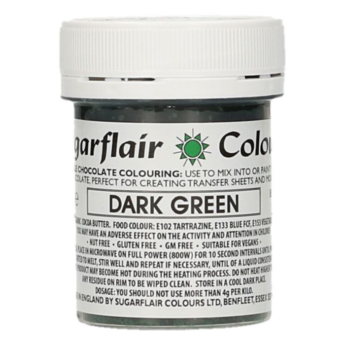  Foto: Sugarflair Colore cioccolato verde scuro 35g