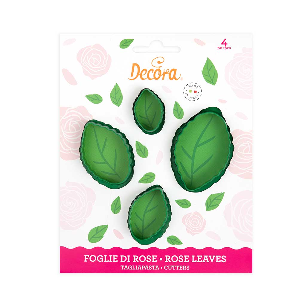  Foto: DECORA - Tagliapasta foglie di rosa 4 pz.